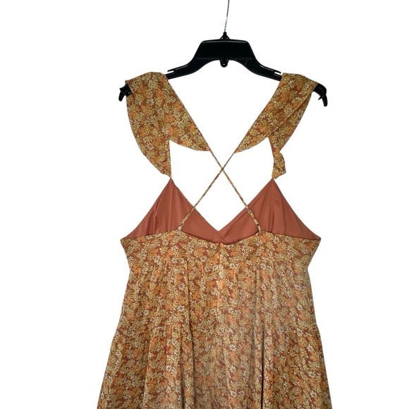 Madewell Georgette Ruffle-Sleeve Tiered Midi Dress in Daisy Meadow. Sz: 14 - Picture 7 of 11